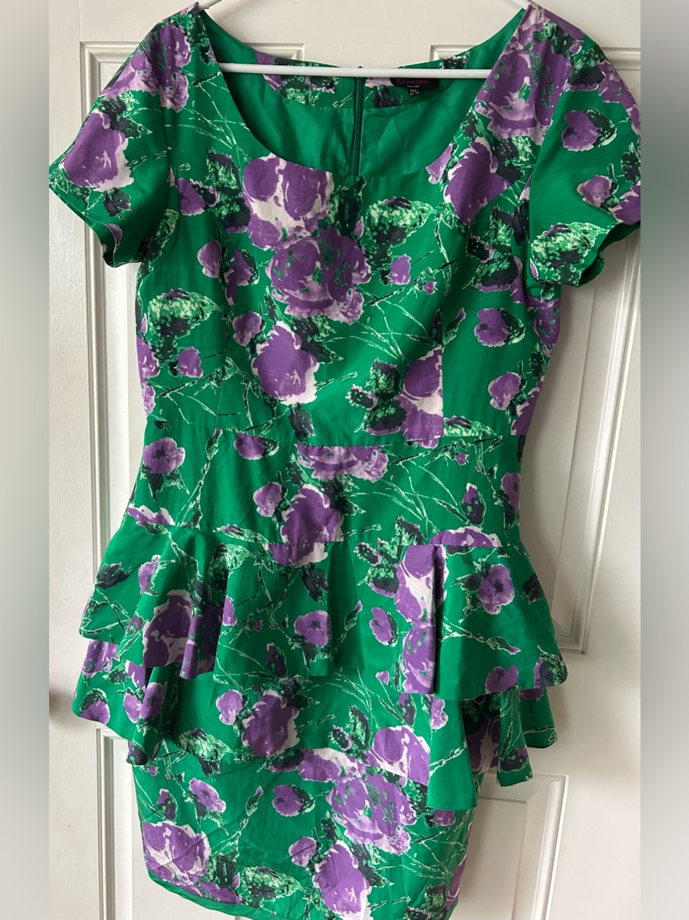 PATRICIA FIELD SILK BLEND RUFFLE DRESS
